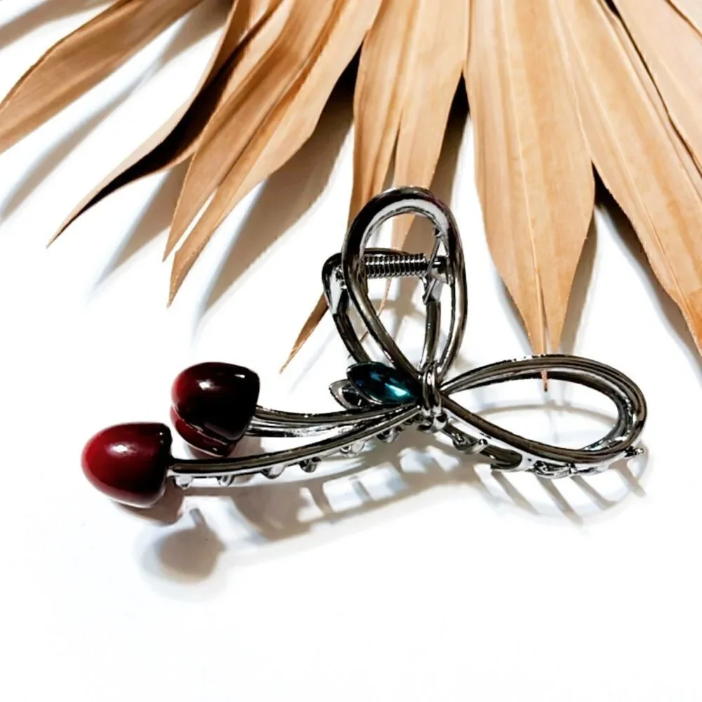 Cherry hair clips  #1019